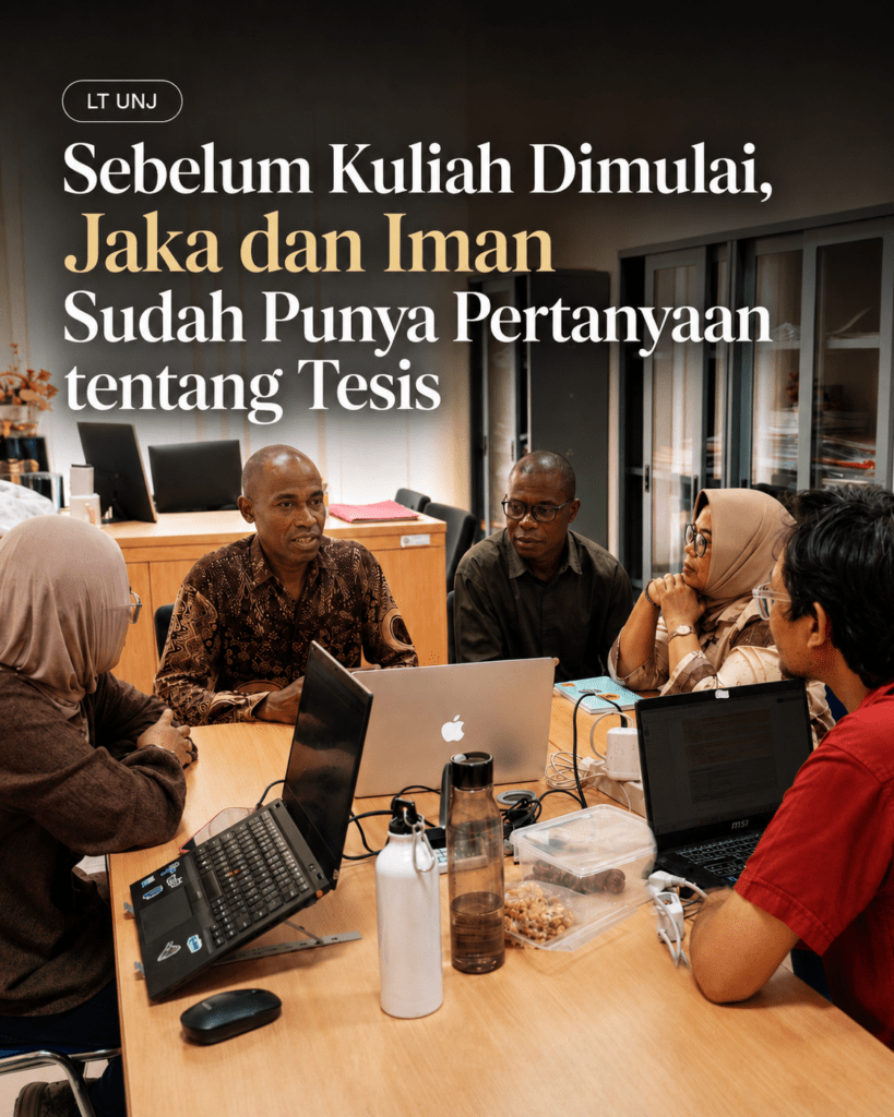 Read more about the article Sebelum Kuliah Dimulai, Jaka dan Iman Sudah Punya Pertanyaan tentang Tesis